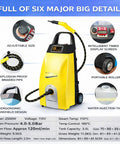 Professional Grade Industrial Steam Cleaner Machine with ergonomic handle and display screen for deep cleaning and sanitizing.