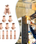 Ultimate 11-Piece Plasma Cutter Tips And Nozzles Kit Made For Procut 55 And 80 Series Machines, showing nozzles and electrodes.