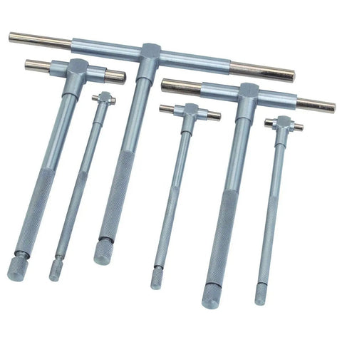 Telescoping Gauge Set For Precision Bore Measurements Five Sixteenths To Six Inches Range Six Piece With Pouch Carbon Steel Chrome Plated Bore Gauges Built Tough For Pros And DIYers Accurate Internal Sizing Tool Kit