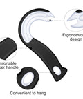 2 Pack Easy Open Ring Pull Can Opener Set For Folks With Painful Fingers Nail Friendly Kitchen Gadget That Lets You Open Cans Smoothly Without Bending Tabs Durable Lightweight Design, black plastic and rubber ergonomic handle