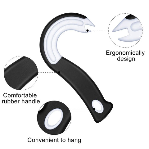 2 Pack Easy Open Ring Pull Can Opener Set For Folks With Painful Fingers Nail Friendly Kitchen Gadget That Lets You Open Cans Smoothly Without Bending Tabs Durable Lightweight Design, black plastic and rubber ergonomic handle