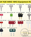 19Piece Heavy Equipment Keys Master Set For Excavators Dozers Skid Steers Forklifts And More Fits Cat John Deere Kubota JCB