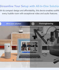 No Cap Portable All In One Conference Webcam Delivers Crisp 1080P HD Video With Integrated Noise Canceling Mic And Sharp Speaker setup comparison.