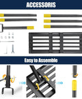 Assembly parts of Heavy Duty Yard Work Ready Lawn Leveling Rake 30x10 Inch Head With 72 Inch Extendable Stainless Steel Handle.