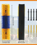 Dope Livestock Scratch Brush Set With 8 Screws For Cattle Horses Sheep And Pigs Back Grooming Massage Tool Yellow 2 Pack 43cm brush