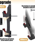 Sword Wall Mount Hanger Set For Adjustable Display Rack For Samurai Swords showing secure red wood mounting