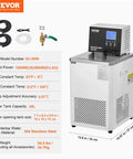 Heavy Duty Lab Chiller Smooth Operator Circulator Rock Solid Temp Control Six Liter Stainless Steel Tub with digital panel.