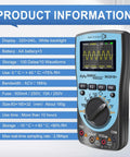 2 In 1 Oscilloscope Multimeter With 2.4 Inch Color Screen 1 MHz Bandwidth 2.5 Msps Sampling Rate For Quick Signal Capture display