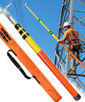 Insulated Rescue Hook With Retractable Fiberglass Pole For Live Line Work Lightweight Electrical Safety Tool For Power Stations Utilities Crew And Factory Maintenance In Hazardous Environments, 26 ft pole with carrying bag