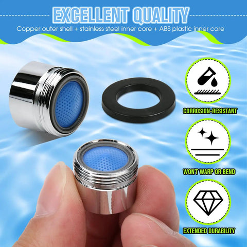 Top Notch High Flow Faucet Aerator Replacement Set Featuring Four Pieces For Slick Anti Splash Output On Bathroom And Kitchen Sink Easy Install M18 11 16 Male Thread Delivers Hassle Free Water Saving Convenience That Truly Gets The Job Done Right