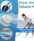 Dryer Vent Lint Cleaner Kit With Flexible Vacuum Hose Attachment For Deep Cleaning Clogged Ducts No Fuss Quick Twist And Lock
