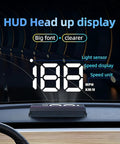 Crystal Clear Car Projection Display With Real Time Satellite Speed Tracking viewed on dashboard with speed and unit display options