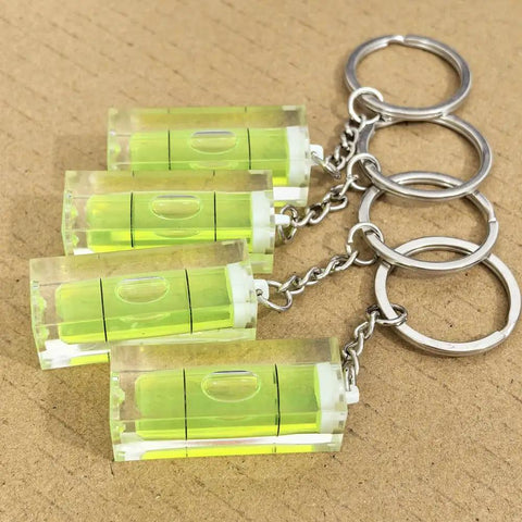 Slick 3 Pack Mini Keychain Spirit Bubble Level Set, Handy Dandy Pocket Measuring Tool, Compact Acrylic Layout Gauge For Quick And Precise Surface Alignments Everywhere