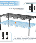 One Tier Wire Shelf Rack 30 Inch Wide By 14 Inch Deep By 17 Inch High Adjustable Metal Wire Shelving Unit for kitchen cabinet