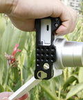 L-Shaped Grip For Sony ZV-1 II And ZV-1F Vlog Cameras With Black ARCA Extension Bracket and Quick Release Plate in handheld use