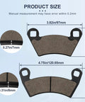 Product diagram of front and rear brake pads for Ranger 500 570 700 800 900 XP and RZR 800 900 XP Crew Diesel EFI Sportsman ACE 2008 2020.
