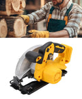 Heavy Duty Cordless Circular Saw With 5300 RPM Brushless Motor And Seven Quarter Inch Blade designed for precise cuts in hardwood.