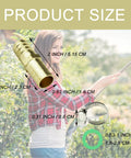 Brass Garden Hose Connector Repair Kit With Stainless Clamp, Two Pack, showing connector and clamp size measurements.