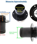 Aftermarket Jet Ski Gas Cap With Gasket And White Fuel Tank Filler Neck Kit Black Finish Compatible With OEM 59231-3734
