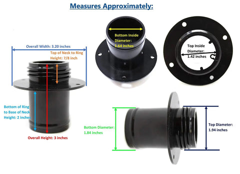 Aftermarket Jet Ski Gas Cap With Gasket And White Fuel Tank Filler Neck Kit Black Finish Compatible With OEM 59231-3734