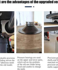 Professional Grade Circular Saw Blade Sharpener With Adjustable Rotary Mill Grinding Attachment For Carbide Tipped Cutters On Wood Or Plastic features dual precision guide rails and pressure bearings.
