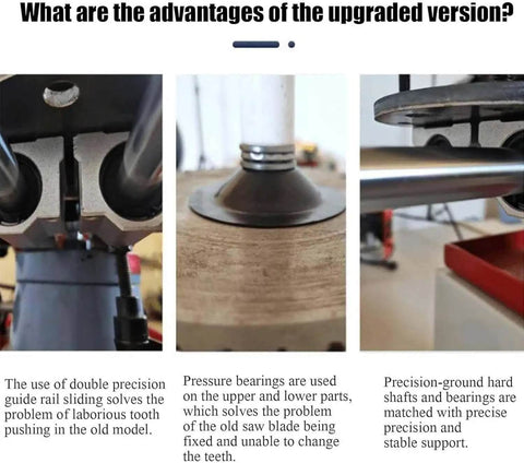 Professional Grade Circular Saw Blade Sharpener With Adjustable Rotary Mill Grinding Attachment For Carbide Tipped Cutters On Wood Or Plastic features dual precision guide rails and pressure bearings.