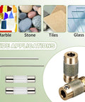 Two Pack Stained Glass Grinder Bits Three Quarter Inch Brass Core Diamond Head Tools for glass art with accessories and materials