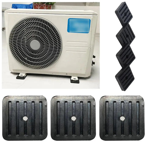 4 Pack Mini Split Anti Vibration Rubber Pads Isolators For Wall Mounted Brackets And Outdoor Condenser Units Shock Absorber Feet For Ductless Air Conditioning And Heat Pump System Non Slip Vibration Dampers