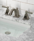 Concord FSC4688DL Widespread Bathroom Faucet With Pop Up Drain Slick Brushed Nickel Solid Brass Construction Deck Mount on marble