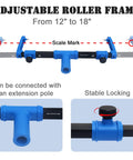 18 Inch Self Leveling Cement Tool Kit With Pro Grade Adjustable 12 To 18 Inch Roller Frame, scale marks, extension pole compatibility