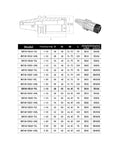 Rock Solid Stainless Steel Bbt40 Er32 Collet Kit Built Different For Cnc Milling Machines specifications chart showing models and dimensions.
