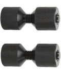 Two Hole Pipe Flange Alignment Pins in Anodized Black Aluminum for automotive, marine, machinery, durable, precisely threaded