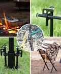 Heavy Duty 8 Inch Tent Stakes Set With Metal Pegs Fluorescent Silicone Rings And Storage Bag For Camping used on various terrains