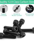 Heavy Duty M3x30mm Hex Socket Head Cap Screws And Bolts 130 Piece Set 12.9 Grade Carbon Steel with anti-corrosion finish.