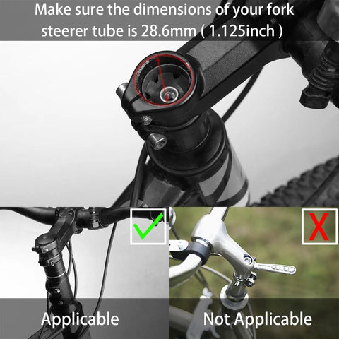Bike Stem Riser Extender Aluminum Alloy Fork Stem Adapter for MTB 1-1/8 inch steerer compatibility guide image