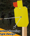 AR500 Hardened Steel Shooting Target System with Three Eighths Inch Thick Reactive Hostage Target slanted angle view