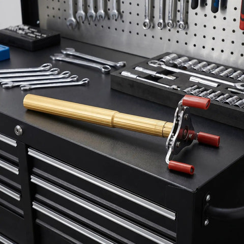 Dead Simple Smoke Transducer Assembly Kit Swaps High Ceiling Sensors In Offices And Schools Swiftly With Solid Aluminum Mount on tool chest.