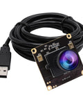 4K USB Camera With 170 Degree Fisheye Lens And Built In Microphone, Ultra HD 3840x2160 At 30FPS, IMX317 Sensor, cable view