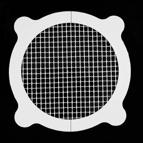 10pcs Hair Catcher for Shower Drain, Four Ears Round, white mesh shower drain cover with four ear design for effective hair trapping.