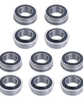 10 Pcs Flanged Deep Groove Ball Bearings 20x35x11mm F6003 20 2RS ABEC 3 Heavy Duty Double Sealed Steel Bearings For Household Appliances Garden Machinery Outdoor Equipment Tools, ten sealed bearings on white