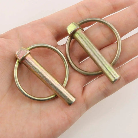 Beefy Four Pack 45mm Heavy Duty Linch Pin Locking Pin Kit M8 5 Sixteenth Inch For Farm Tractors Trailers Trucks Mowers Trolleys Carriages
