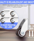 4 Pack 1 Inch Small Rigid Caster Wheels Low Profile Fixed Casters for Furniture Mounted on Cabinet