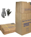 30 Gallon Lawn And Leaf 2 Ply Heavy Duty Yard Waste Paper Bags With Gardening Gloves Biodegradable And Compostable Tear Resistant Self Standing Design Made In USA 30 Count