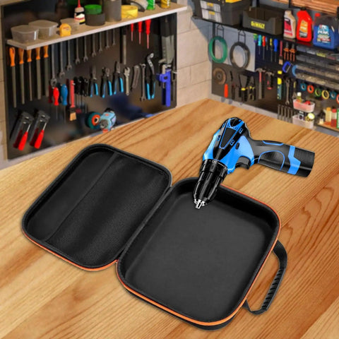 Heavy Duty Drill Gear Storage Organizer Case With Reinforced Ergonomic Handle And Customizable Dividers in workshop