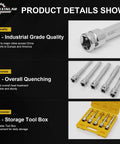 Grab This Bad Boss 5 Pcs Extra Long Thin Wall Metric Socket Set In 8 To 14mm Sizes For Heavy Duty Impact Work That Crushes The Tough Stuff With Reliable Cr V Steel Performance, 1/2 drive sockets in yellow case