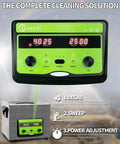 Control panel of Pro Grade Industrial Heavy Duty Ultrasonic Cleaner 10L 240W with display and adjustment knobs.