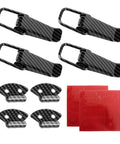 4 Piece Car Bumper Clip Hasp Kit Universal Quick Release Fasteners shown with metal clips and red adhesive pads