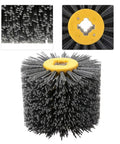 Wire Brush Wheel For Burnishing And Polishing, 240 Grit Brushing Tool with 19mm Center Hole and 120mm Diameter, Black Finish