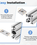 4 Pcs Zinc Alloy 3030 T Slot Aluminum Profile End Caps Eu Standard 30 X 30 Millimeter Cover With M8 Screws Silver Tone installation guide
