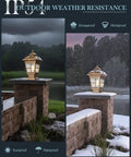 Antique Bronze Outdoor Post Light 2 Pack IP54 Weatherproof Post Lamps For Patio in various weather conditions